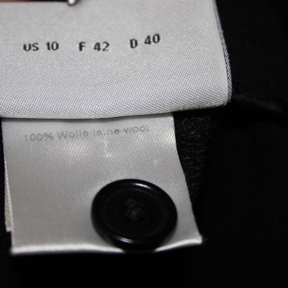 Akris Punto Pant Sz 10 x 30 Black Pockets Sheer 100% Wool Pant - Picture 11 of 16